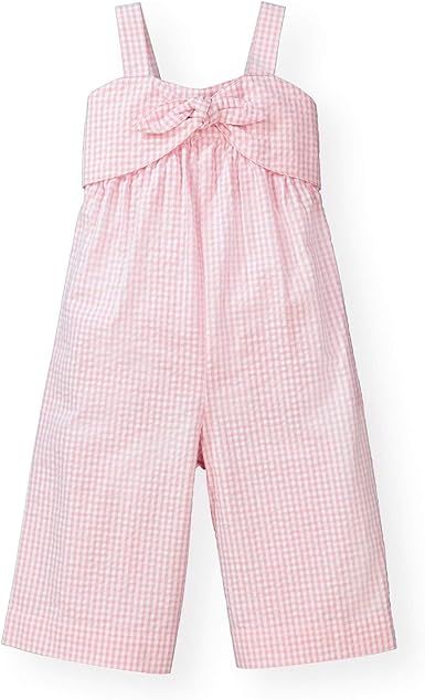 Hope & Henry Girls' Bow Front Wide Leg Jumpsuit | Amazon (US)