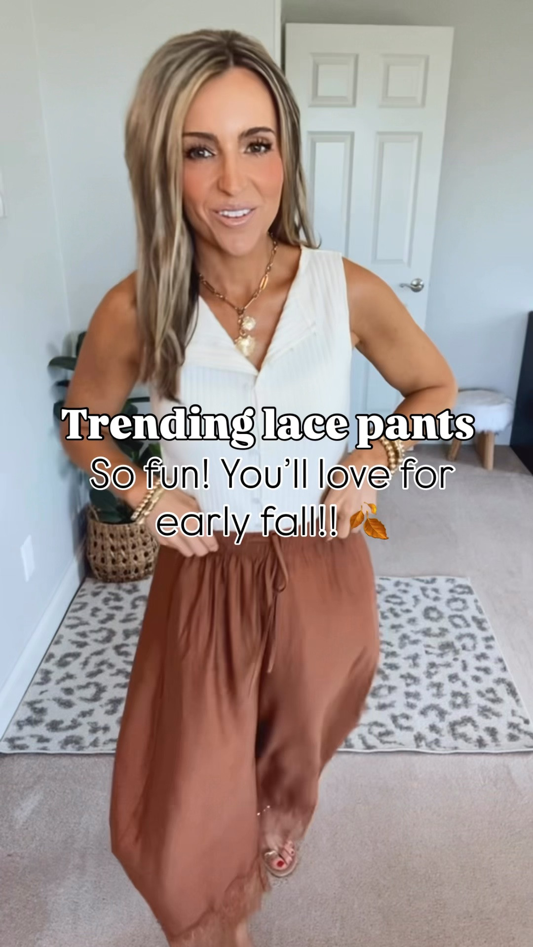 Loving the new lace hem pants trend! Perfect for casual days, workwear, travel & church. Super comfy and stylish! Pants- Wearing xs. Top- small, apricot. Cardigan- small, khaki

#LTKootd #LTKSeasonal #LTKSaleAlert