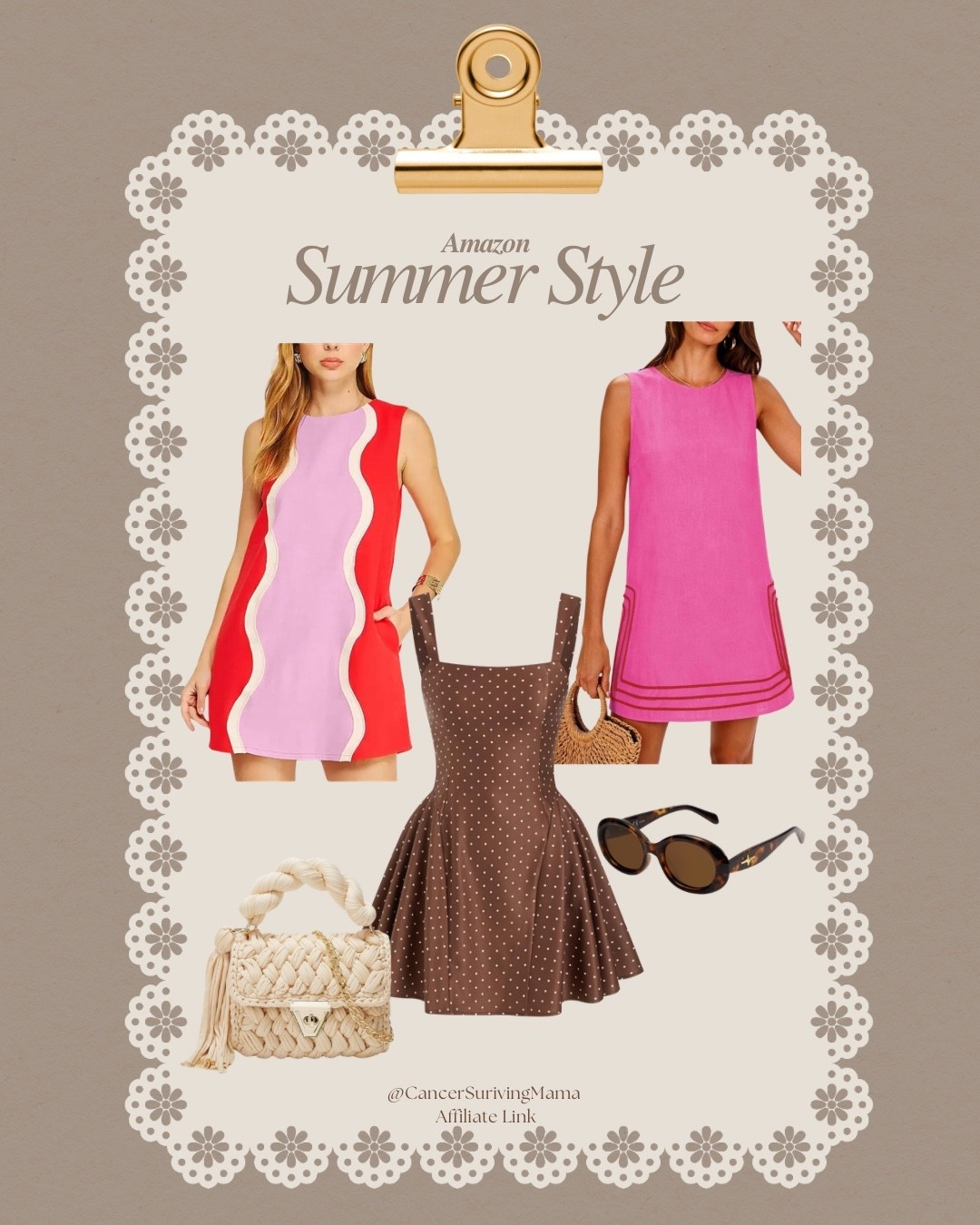 Amazon summer outfits that look designer but are so affordable! These dresses are perfect for spring and summer and some of the cutest accessories like this woven bag & bow sandals 🤍 

polka dots are so back and they’re 😍😍 these sunglasses are also so trendy! 

amazon fashion, womens dresses, spring dresses, summer dresses, beach vacation outfits, vacation outfits, women’s fashion, outfit inspo, OOTD, southern preppy style, mom fashion, colorful dresses, floral dresses, date night outfit, church dress, brunch outfit, polka dot dress, sunglasses, handbag, summer handbag, beach vacation, travel inspo

#LTKootd #LTKgrwm #LTKTravel