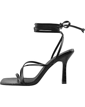 LISHAN Women's Stiletto High Heels Strappy Lace Up Sandals | Amazon (US)