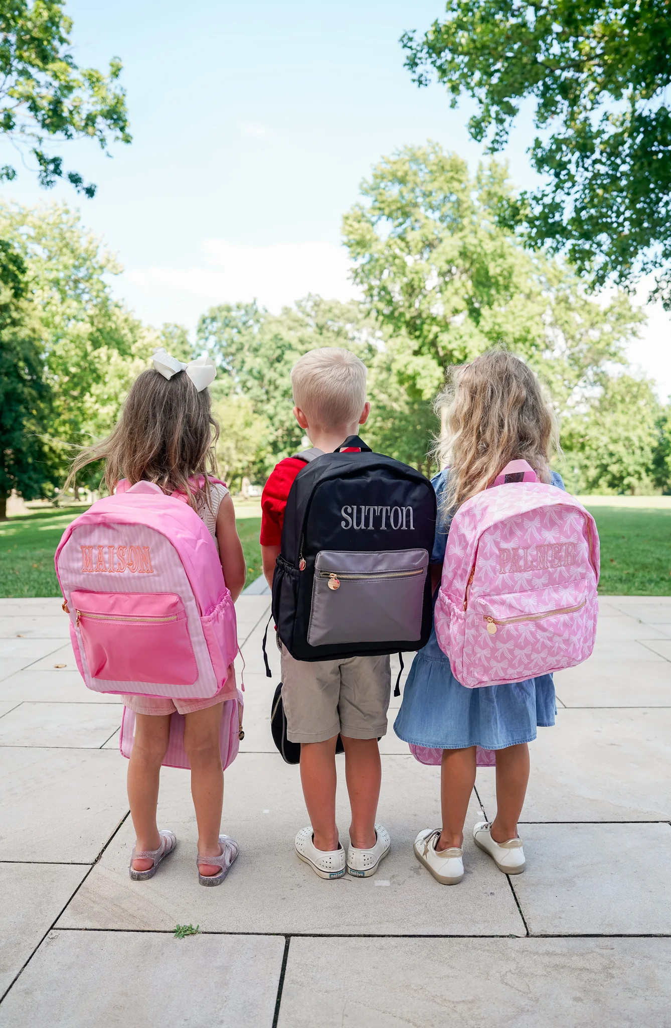 Pink Stripe Backpack | KenzKustomz