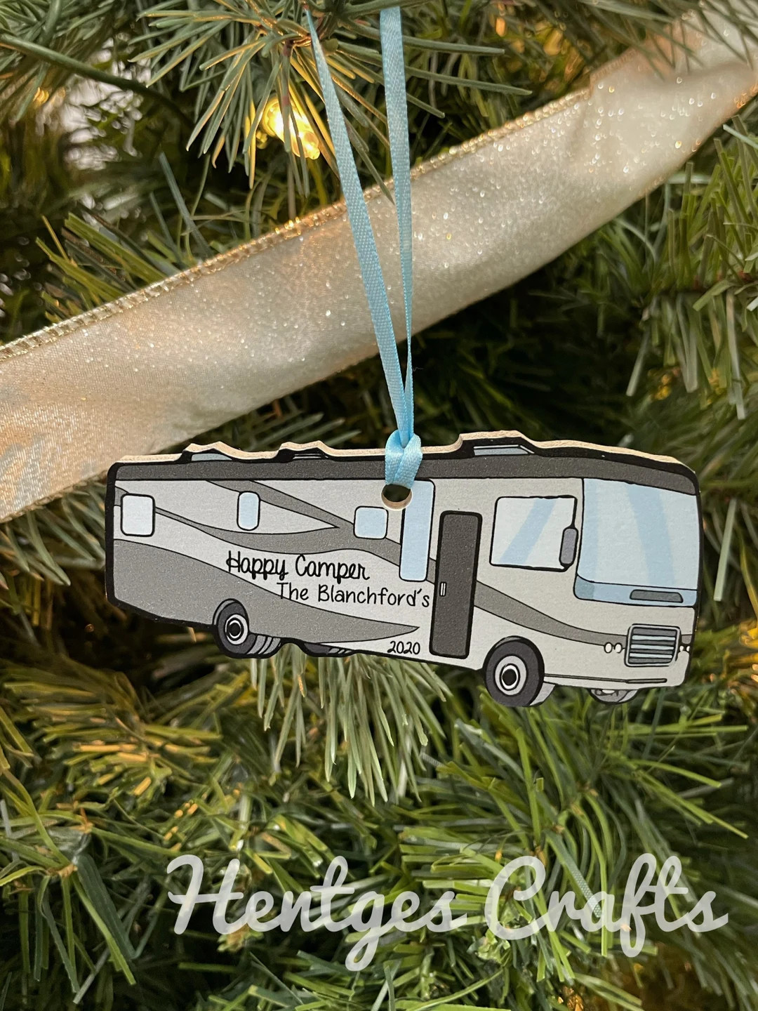 Class A Happy Camper Christmas Ornament Wood 2D | Etsy (US)