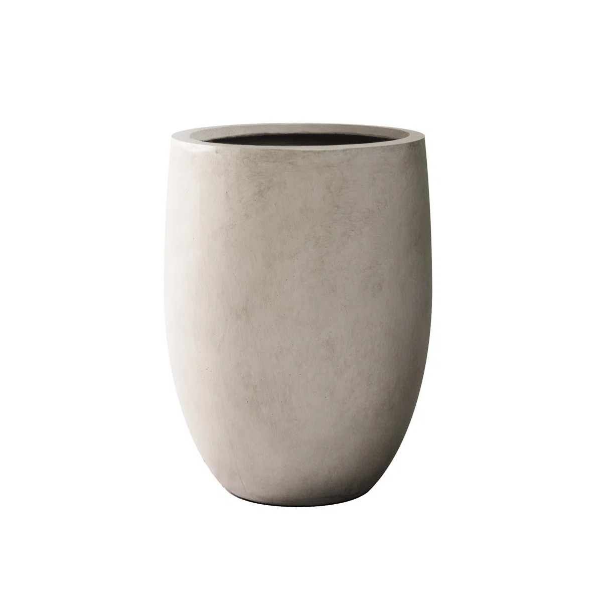 21.7inH Weathered Concrete Tall Planter, Large Outdoor Indoor Decorative Pot with Drainage Hole a... | Wayfair North America