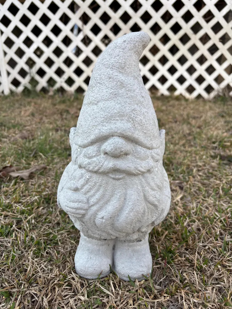Garden Gnome Concrete Garden Statue - Etsy | Etsy (Global)