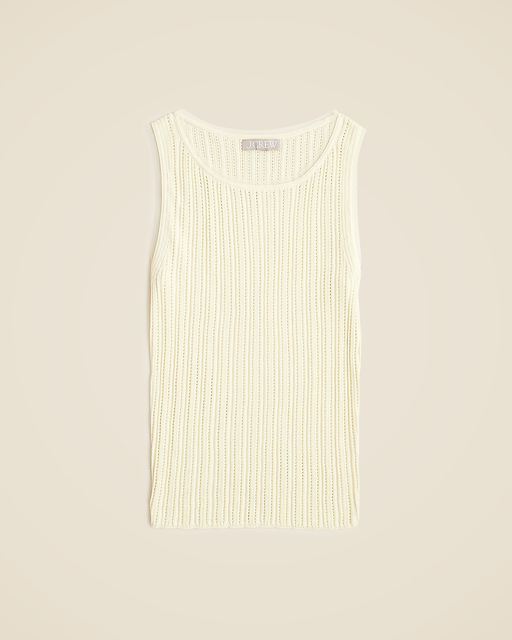 Tulle-trim sweater-tank in premium ultra-fine cotton | J. Crew US