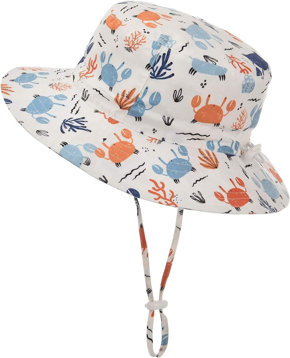 Baby Sun Hat Adjustable - Outdoor Toddler Swim Beach Pool Hat Kids UPF 50+ Wide Brim Chin Strap S... | Amazon (US)
