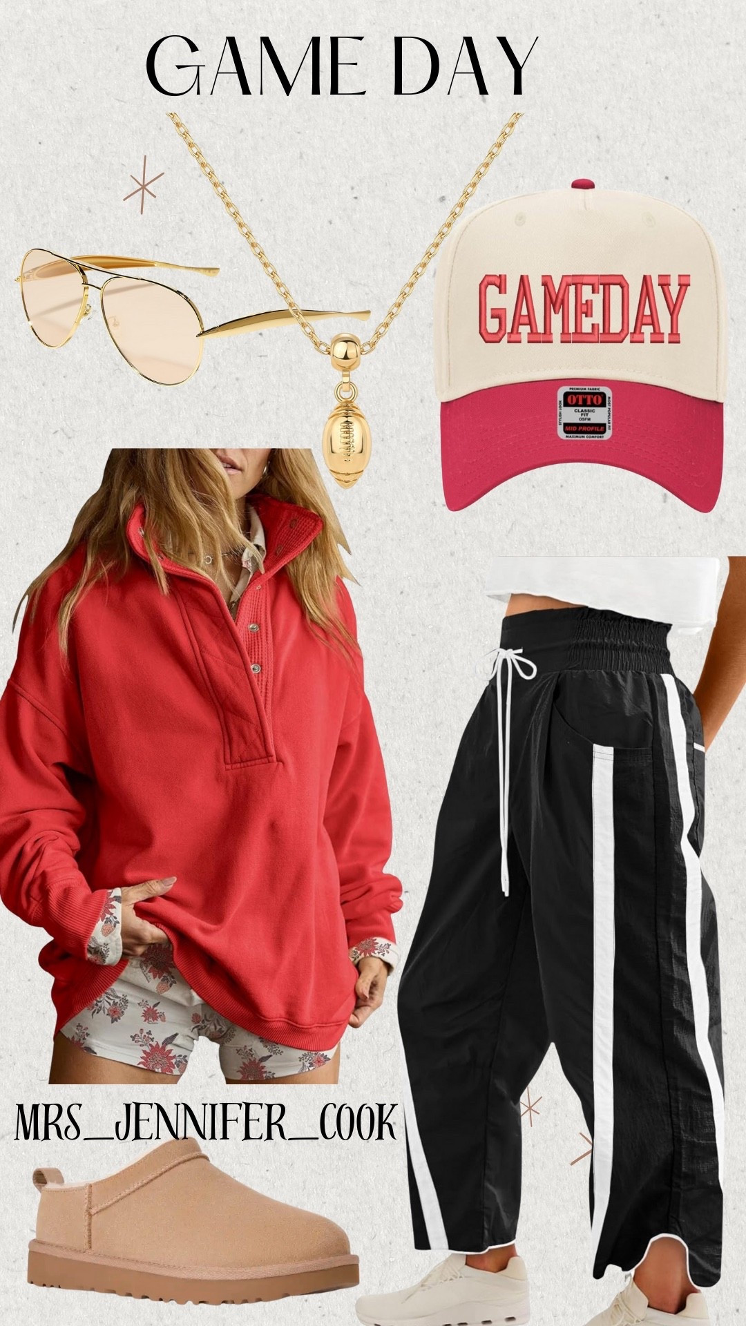 “Game day ready 🙌✨ Cozy, sporty, and still cute! Linking all my gameday must-haves so you can cheer in comfort + style 🏈❤️ #LTKGameDay #LTKfit”

#LTKActive #LTKStyleTip