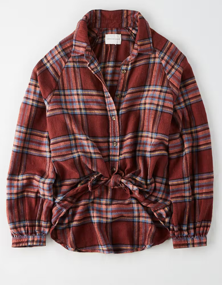 AE Plaid Button Up Shirt | American Eagle Outfitters (US & CA)