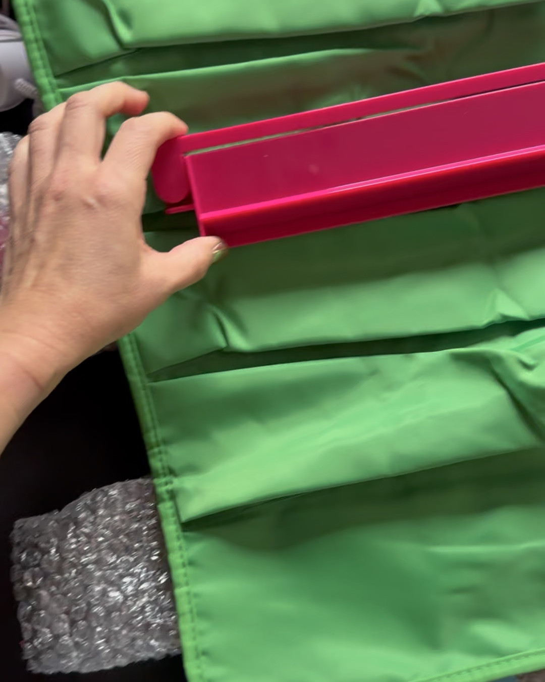 Amazon dupes of OMM products. The quality is not the same but they are functional. (Note the price is below is not correct, you have to click thru to site to see current price) 
If you purchase the OMM ones, you can use code PINKLOTUS to get a small discount.  Also linking some green tiles for my matchy matchy friends. 
#mahjong
#mahjongracks
#rackbag 
#amazonfinds


#LTKootd #LTKHome #LTKSeasonal