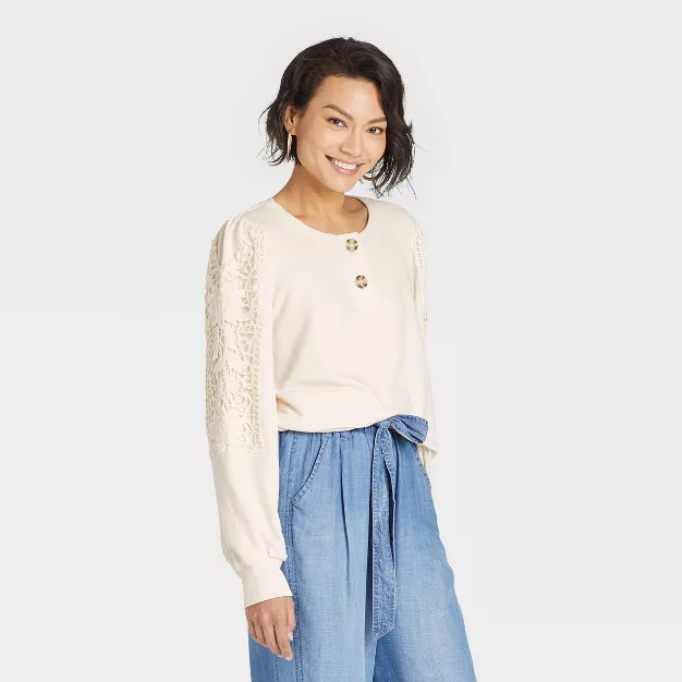 Women's Henley Sweatshirt - Knox Rose™ | Target