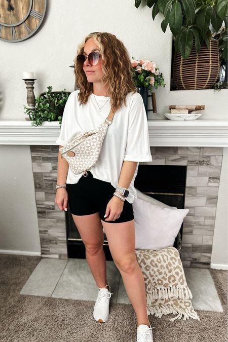 Oversized boyfriend tee (wearing a small) with biker shorts, adidas sneakers, and sling bag. 


// Summer outfits 2024, mom outfit ideas, summer outfit amazon, Amazon outfit ideas, casual outfit ideas, spring outfit inspo, casual fashion, amazon summer fashion, amazon casual outfit, cute casual outfit, outfit inspo, outfits amazon, outfit ideas, amazon shoes, Amazon bag, purse, size 4-6, casual summer outfits, casual outfit ideas everyday, summer fashion under $50 #ltkfindsunder100 

#LTKStyleTip #LTKActive #LTKFindsUnder50