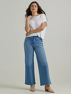 Women's Wrangler® Worldwide 661 High Rise Wide Leg Jean in Most Loved | Wrangler