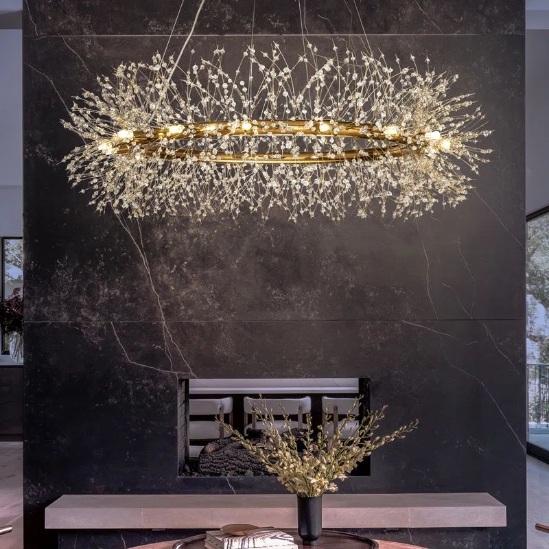 Galewood Stainless Steel Firework Crystal Chandelier For Living Room & Dining Room | Wayfair North America