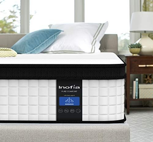 Inofia Full Size Mattress,10 Inch Cool Memory Foam Innerspring Hybrid Mattress in a Box, Breathable  | Amazon (US)