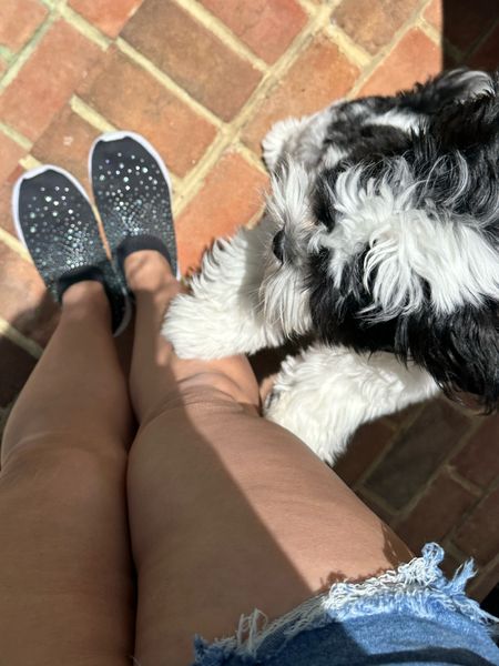 That moment when you realize your rhinestone sneakers and your dog match! 


#LTKShoeCrush #LTKTravel