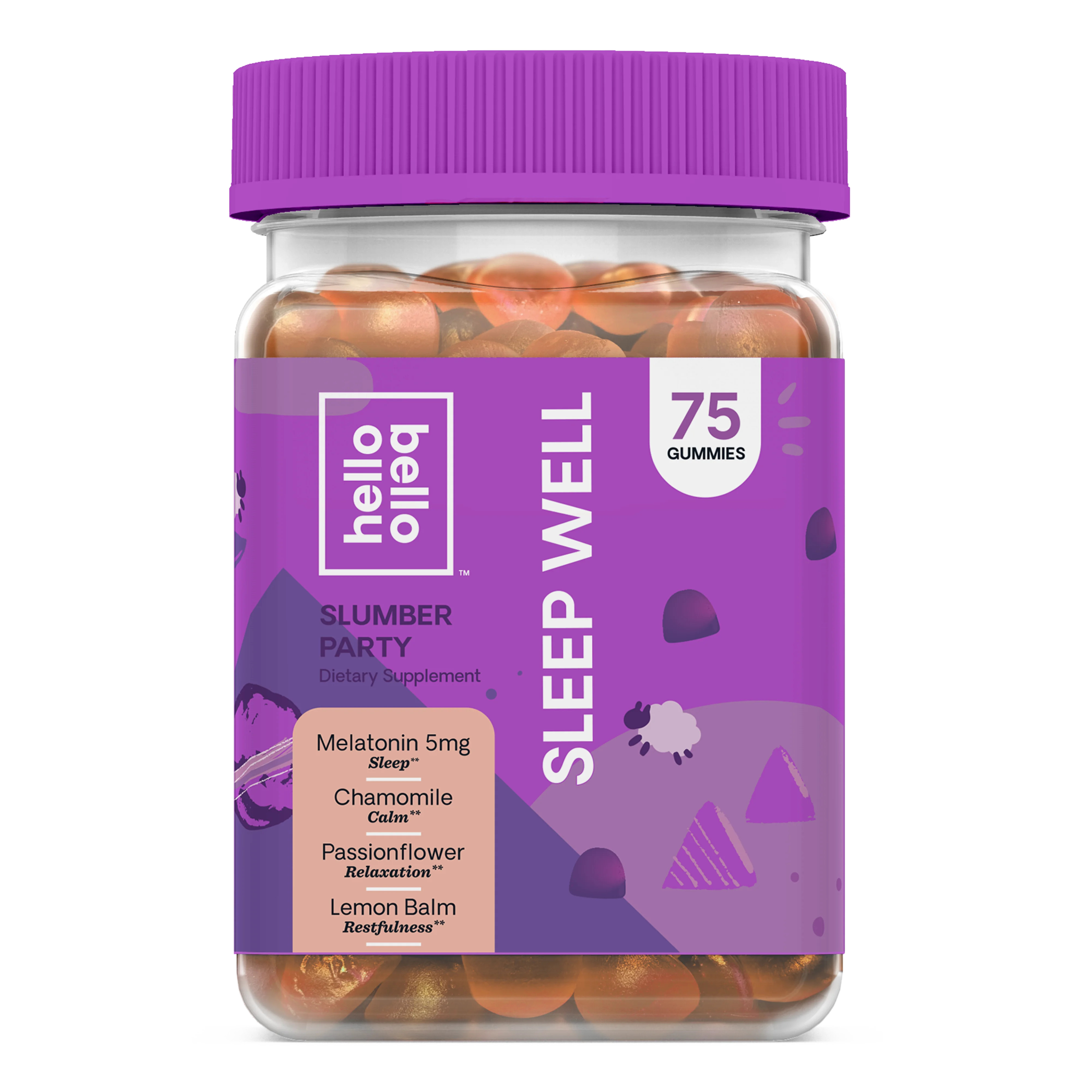 Hello Bello Sleep Well Melatonin + Botanicals Gummy Vitamin, 75ct - Walmart.com | Walmart (US)
