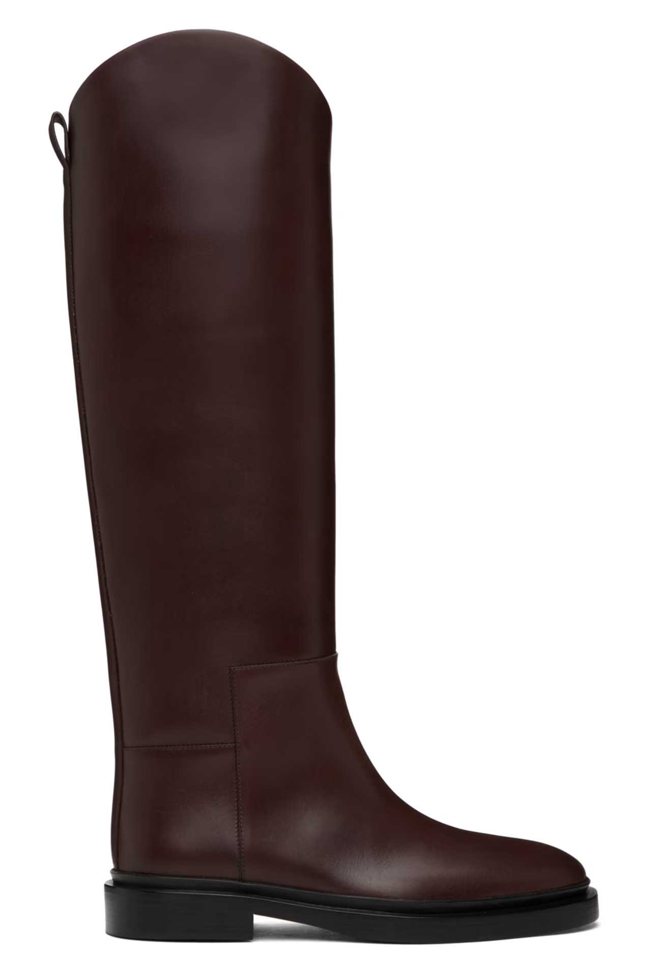 Burgundy Riding Tall Boots | SSENSE