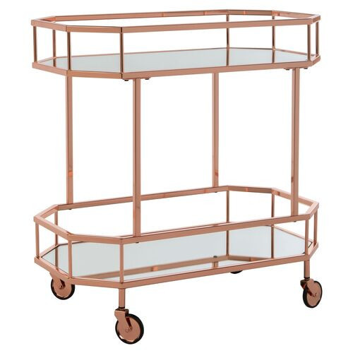 Cava Bar Cart - Pink | Beverage Cart, Serving Cart, Liquor Cart | One Kings Lane