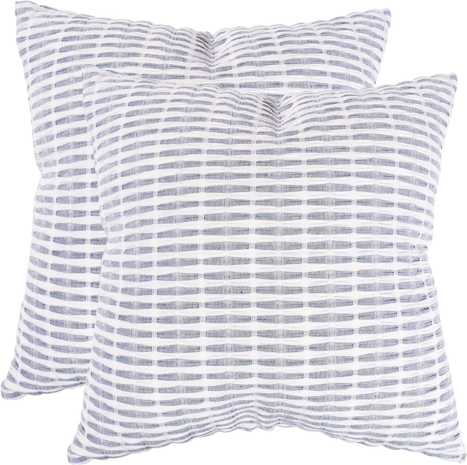 KAF Home Pleated Please Pillow Cover 20 x 20-inch 100-Percent Cotton | Set of 2 Pillow Covers (Na... | Amazon (US)