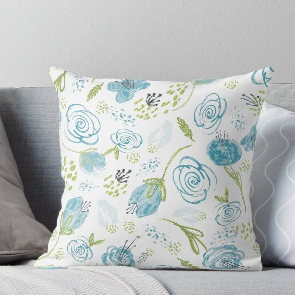 Turquoise Twist Throw Pillow | RedBubble US