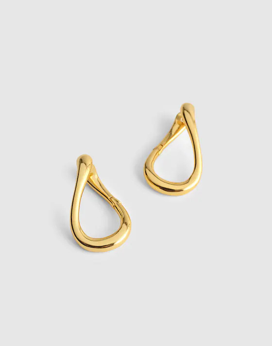 Front-Back Twisted Large Hoop Earrings | Madewell