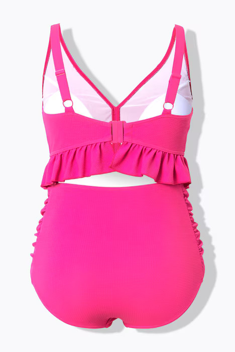 Bikini, Struktur, Rüsche, Softschalen, Träger verstellbar | Happy Size - DE