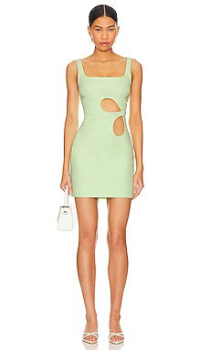 MISHA Harper Mini Dress in Pistachio Sorbet from Revolve.com | Revolve Clothing (Global)