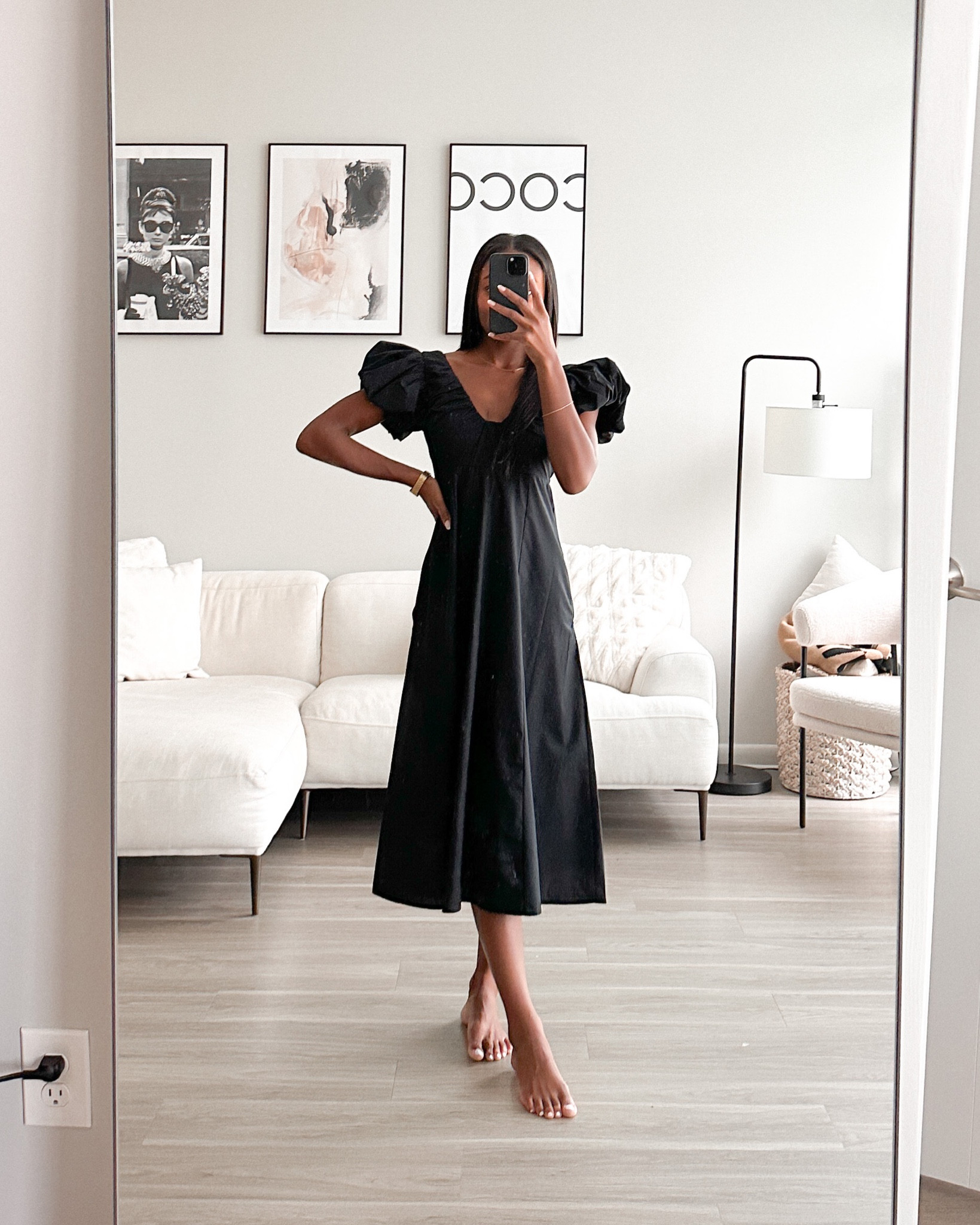 Loving this black midi dress with puff sleeves for spring from Abercrombie! I’m wearing an xs! 

#LTKSeasonal #LTKunder100 #LTKSale
