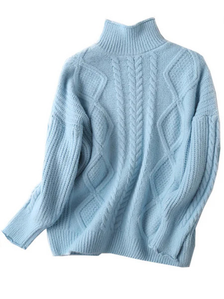 'Cathy' High Neck Cable Knit Sweater (3 Colors) | Goodnight Macaroon