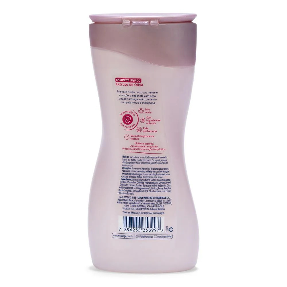 Sabonete Líquido Monange Extrato Oliva 240ml - Lojas REDE: A Maior Rede de Cosméticos do Brasil... | LOJAS REDE (BR)