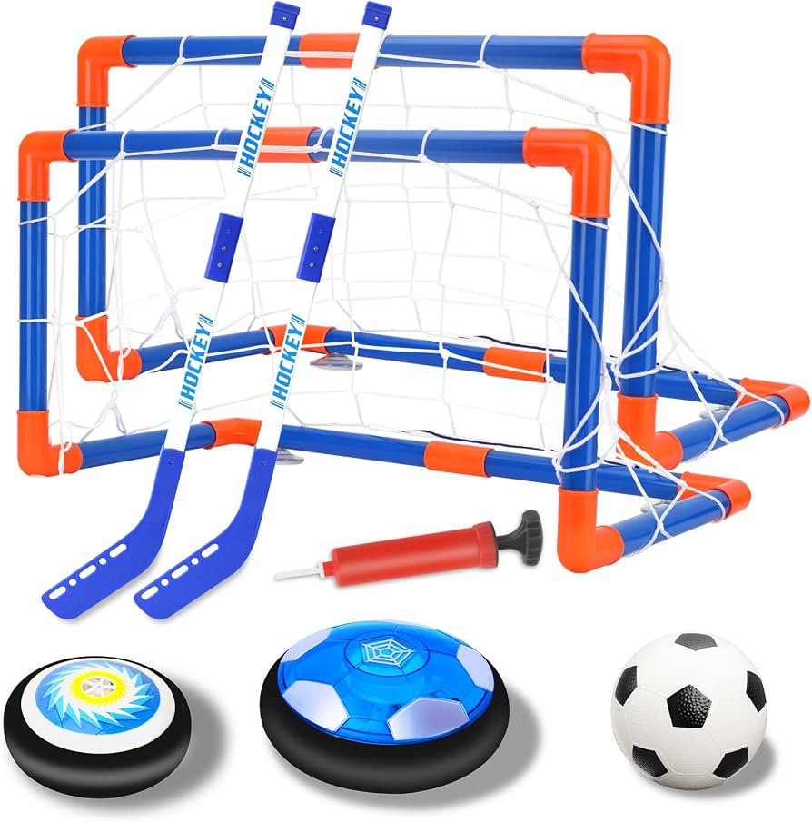 Hover Soccer Ball Set for Kids, 3-in-1 Air Hover Soccer Hockey Toy Set, Rechargeable Hover Soccer... | Amazon (US)