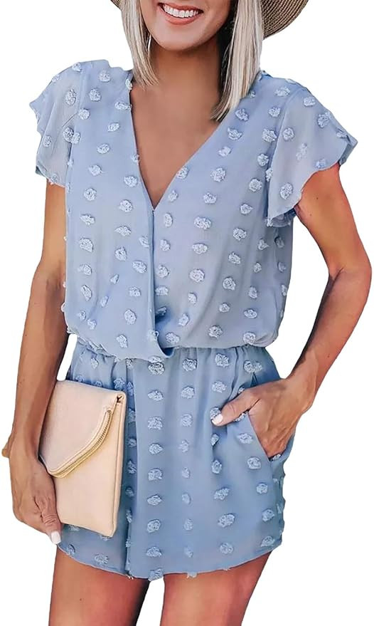 Sidefeel Women’s Casual Sleeveless Button Down Pocketed Waist Stretchy Long Jumpsuit | Amazon (US)