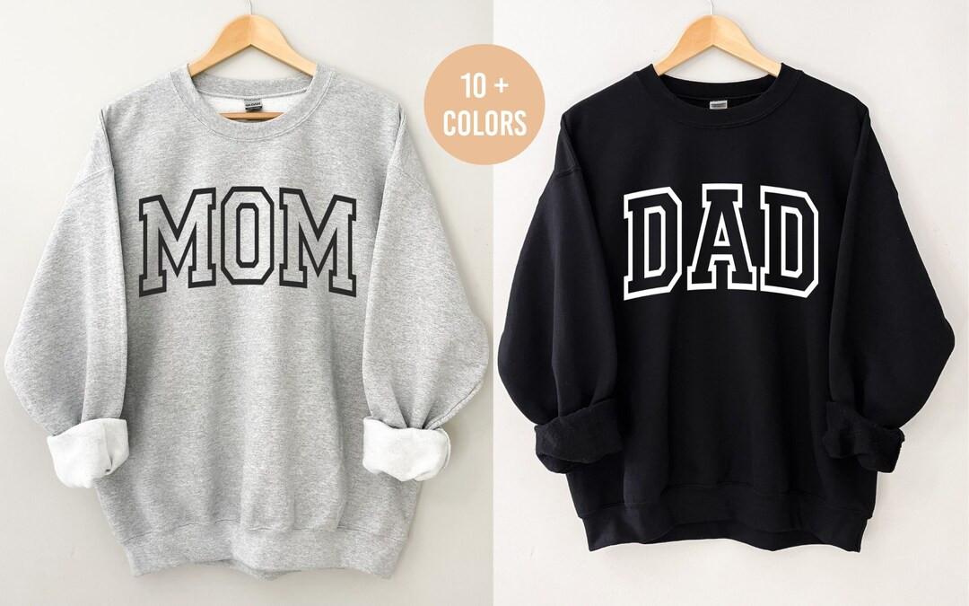 Mom and Dad Sweatshirts, Mom Sweatshirt, Dad Sweatshirt, Matching Shirts, Mom and Dad Shirts, Mam... | Etsy (US)