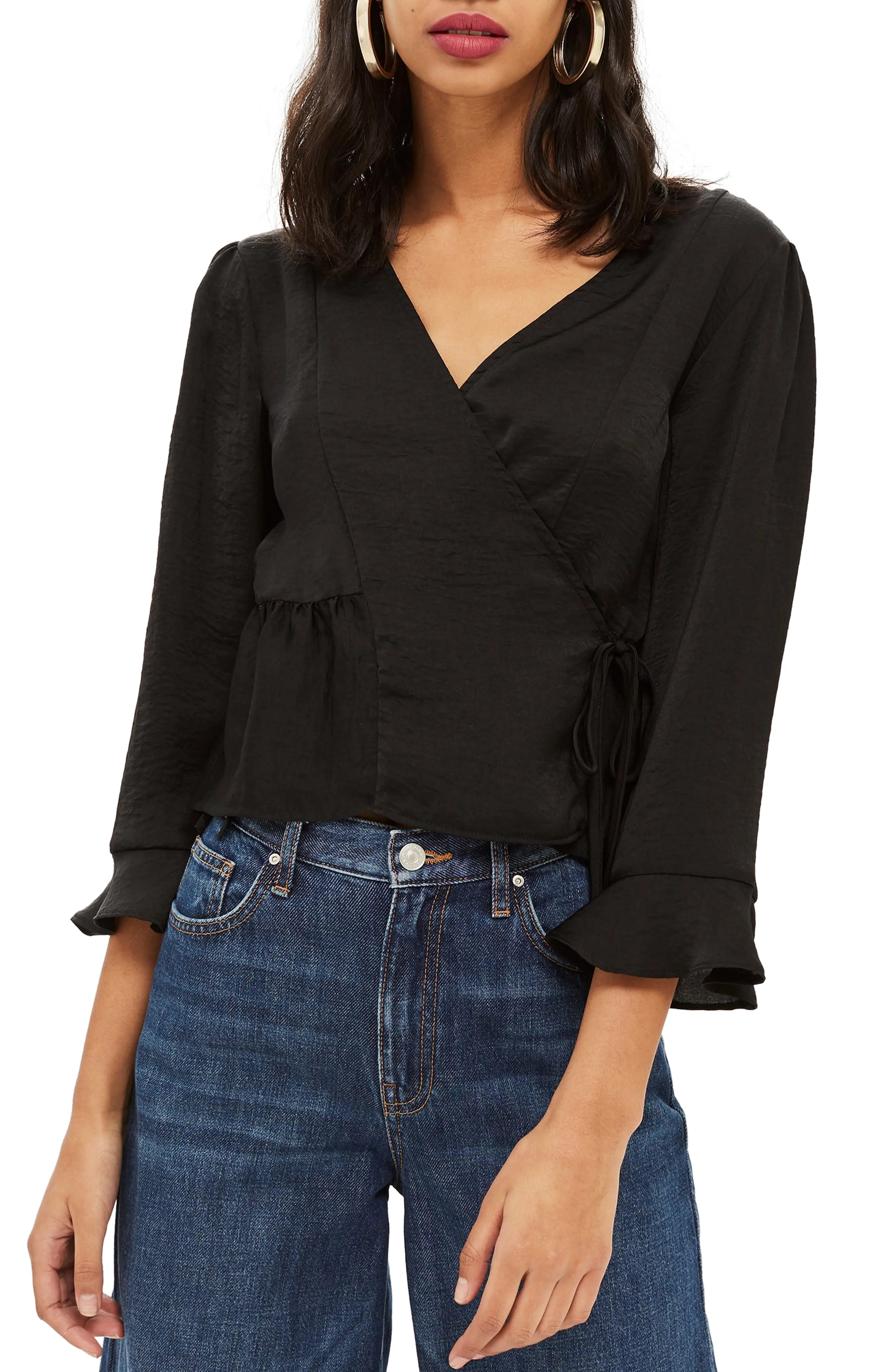 Topshop Freya Wrap Blouse | Nordstrom