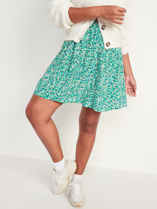 Floral-Print A-Line Mini Skirt for Women | Old Navy (US)