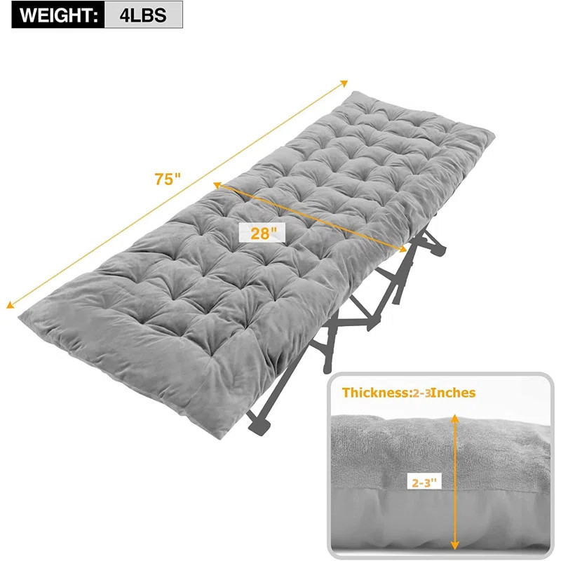 REDCAMP Velvet Camping Cot Mattress | Wayfair North America