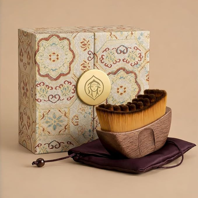 Lymphatic Contour Face Brush for Drainage - Wooden Handle, Natural Soft Bristles for Dry Brushing... | Amazon (US)