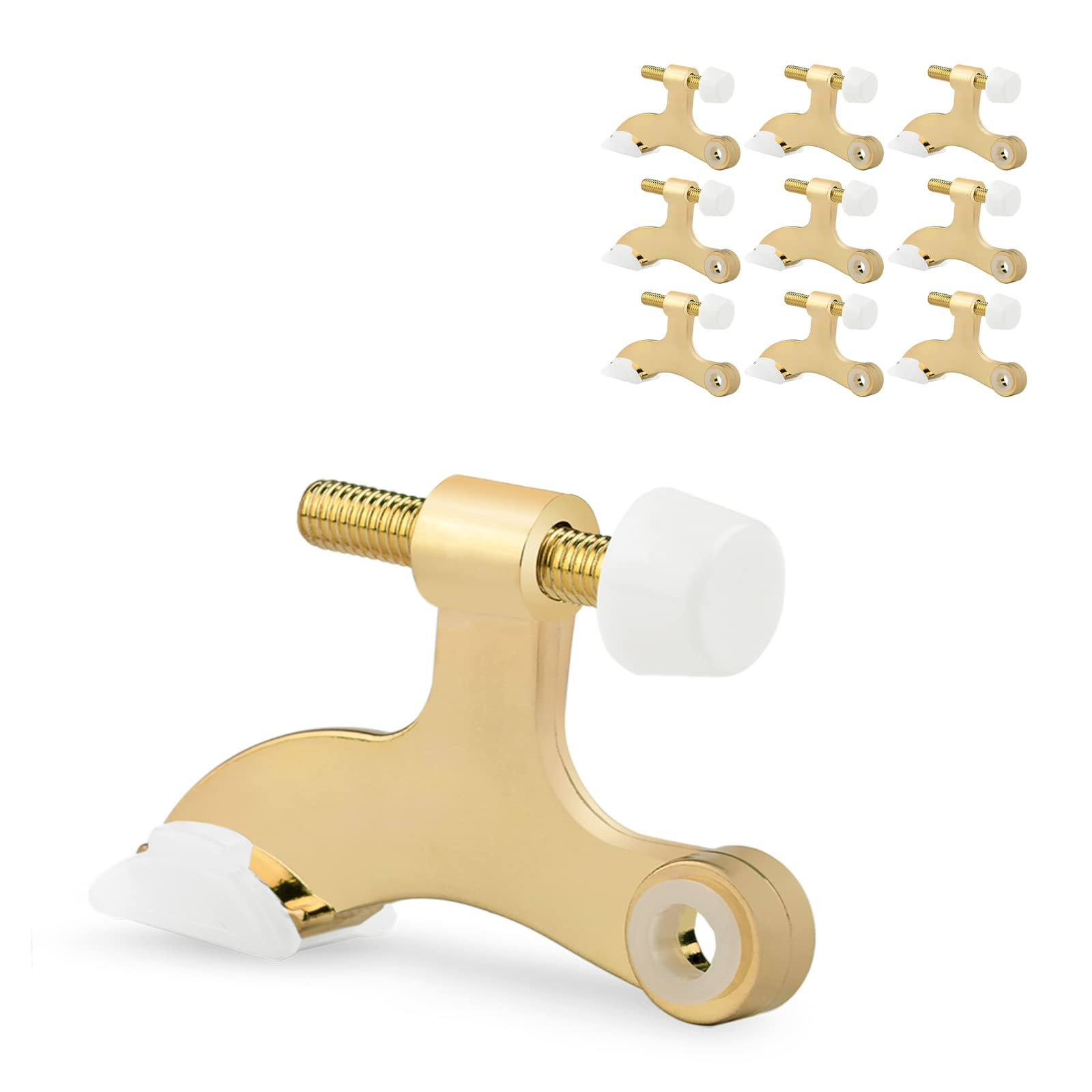 KOVOSCH 10 Pack Hinge Pin Door Stopper Bright Brass - Adjustable Heavy Duty Gold Hinge Pin Door S... | Amazon (CA)