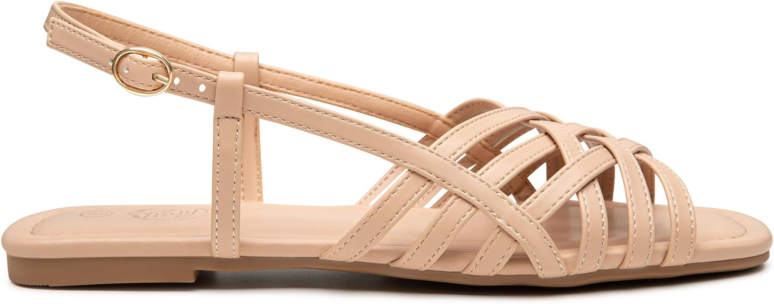 Trary Women's Flat Sandals Gladiator Sandals for Women Comfortable Ankle Strap Sandals Casual Fis... | Amazon (US)