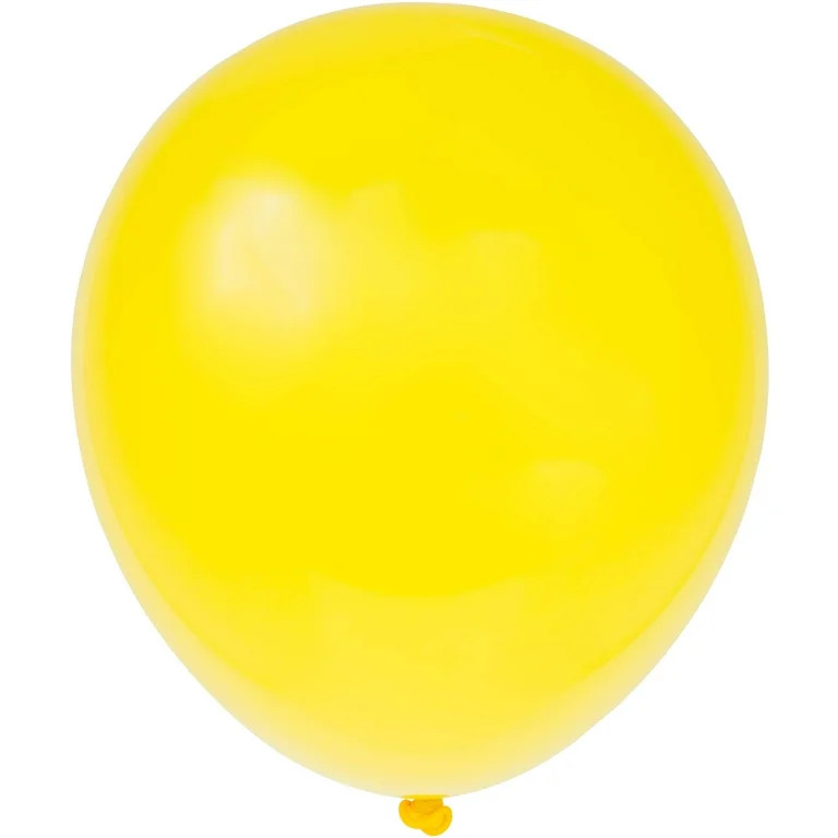 Unique Industries Latex 12" Yellow Solid Print Birthday Balloons, 10 Count | Walmart (US)