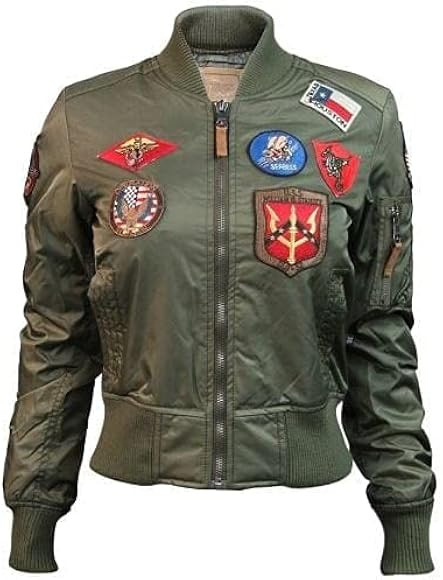 Top Gun Official Miss MA-1 Bomber Jacket with Patches | Amazon (US)