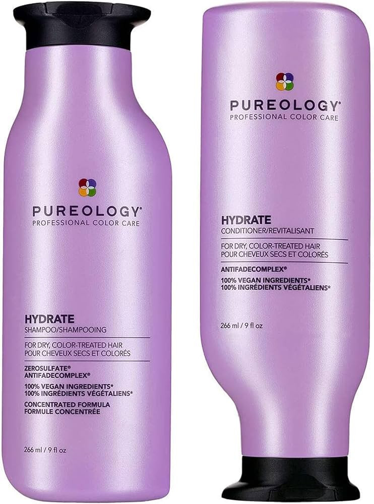Pureology Hydrate Moisturising Shampoo and Conditioner Duo Set, For Medium to Thick Dry, Colour T... | Amazon (UK)