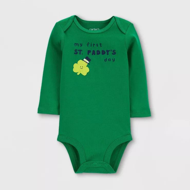 Carter's Just One You®️ Baby 'My First St. Paddy's' Bodysuit - Green | Target