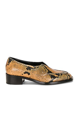 Peter Do V-Neck Loafer in Ocre Python | FWRD | FWRD 