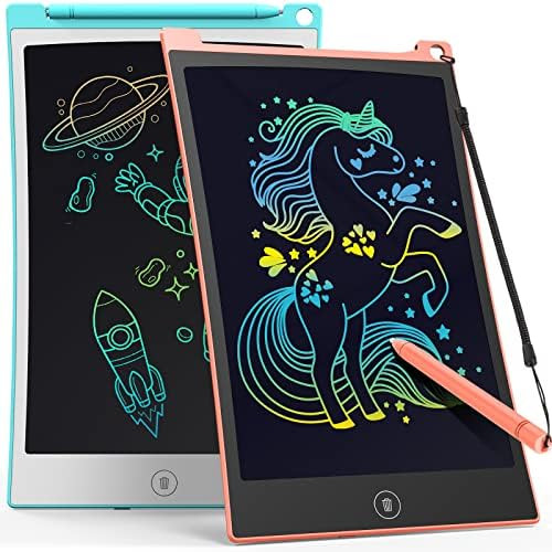 TECJOE 2 Pack LCD Writing Tablet, Colorful Doodle Board Drawing Tablet for Kids, Kids Travel Game... | Amazon (US)