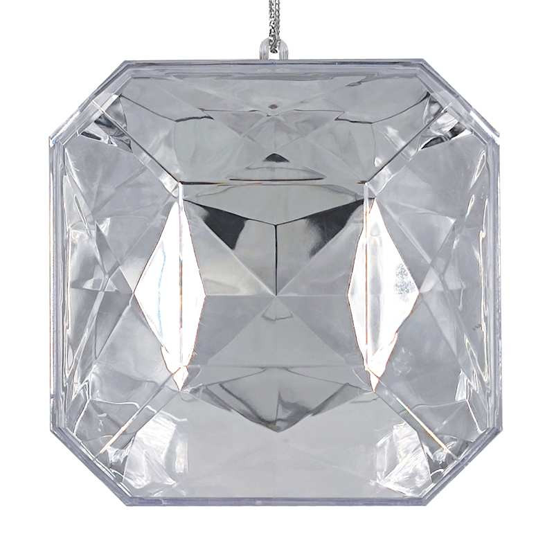 Silver Square Ornament, 6" | At Home