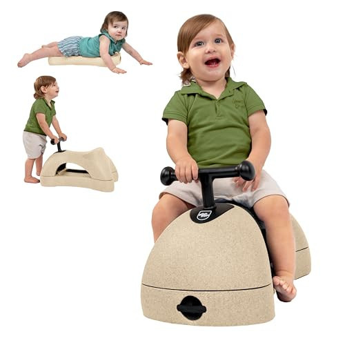 Nuby Boogie Buggy 3-in-1 Scooter for Kids - Walker, Scooter & Caster Board - Indoor & Outdoor Ride-On Toy for Ages 12+ Months - Beige | Amazon (US)