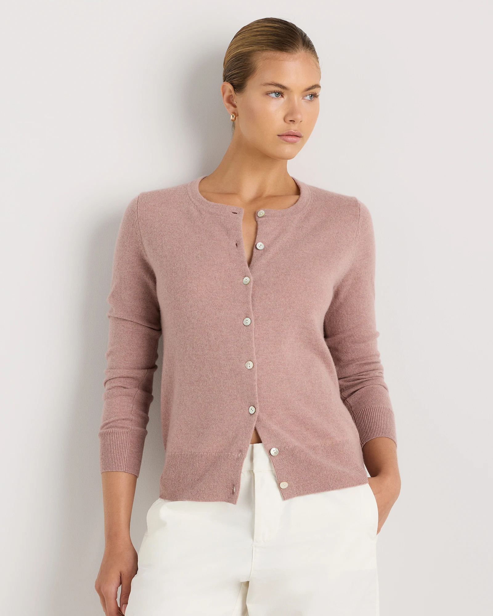 Quince | Women's Mongolian Cashmere Cardigan Sweater in True Navy, Size Medium | Quince
