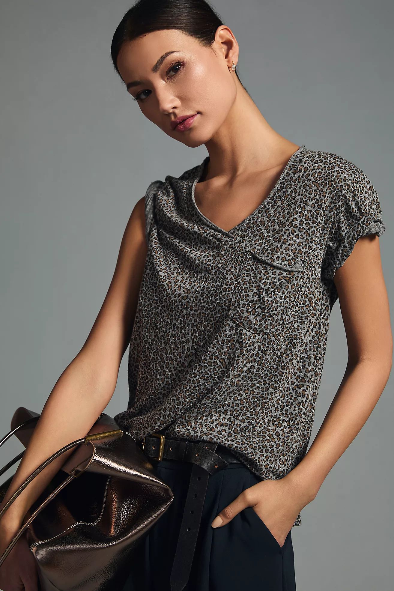 T.La Classic V-Neck Tee | Anthropologie (US)