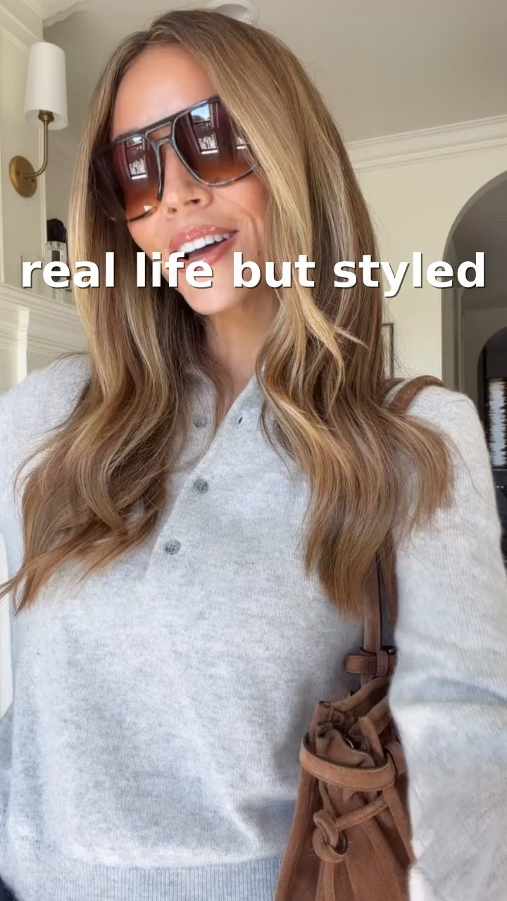 real life but styled: lunch with friends🍂

styling real outfits for my actual life as a busy mom of four — today's early fall uniform is all basics I've had in my closet for years and keep reaching for:

🤍 gray cashmere polo
💙 navy skort (built-in shorts = mom win)
🤎 brown loafers + the prettiest socks
👜 brown suede bag
🕶️ sunnies from amazon
✨ scent of the day: Cashmere Skin by Phlur

comment SHOP and I'll send you the links 🤎